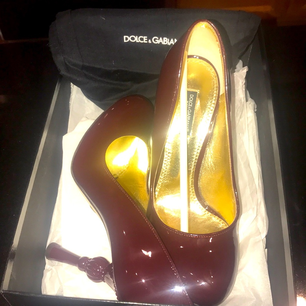 Dolce & Gabbana burgundy heels